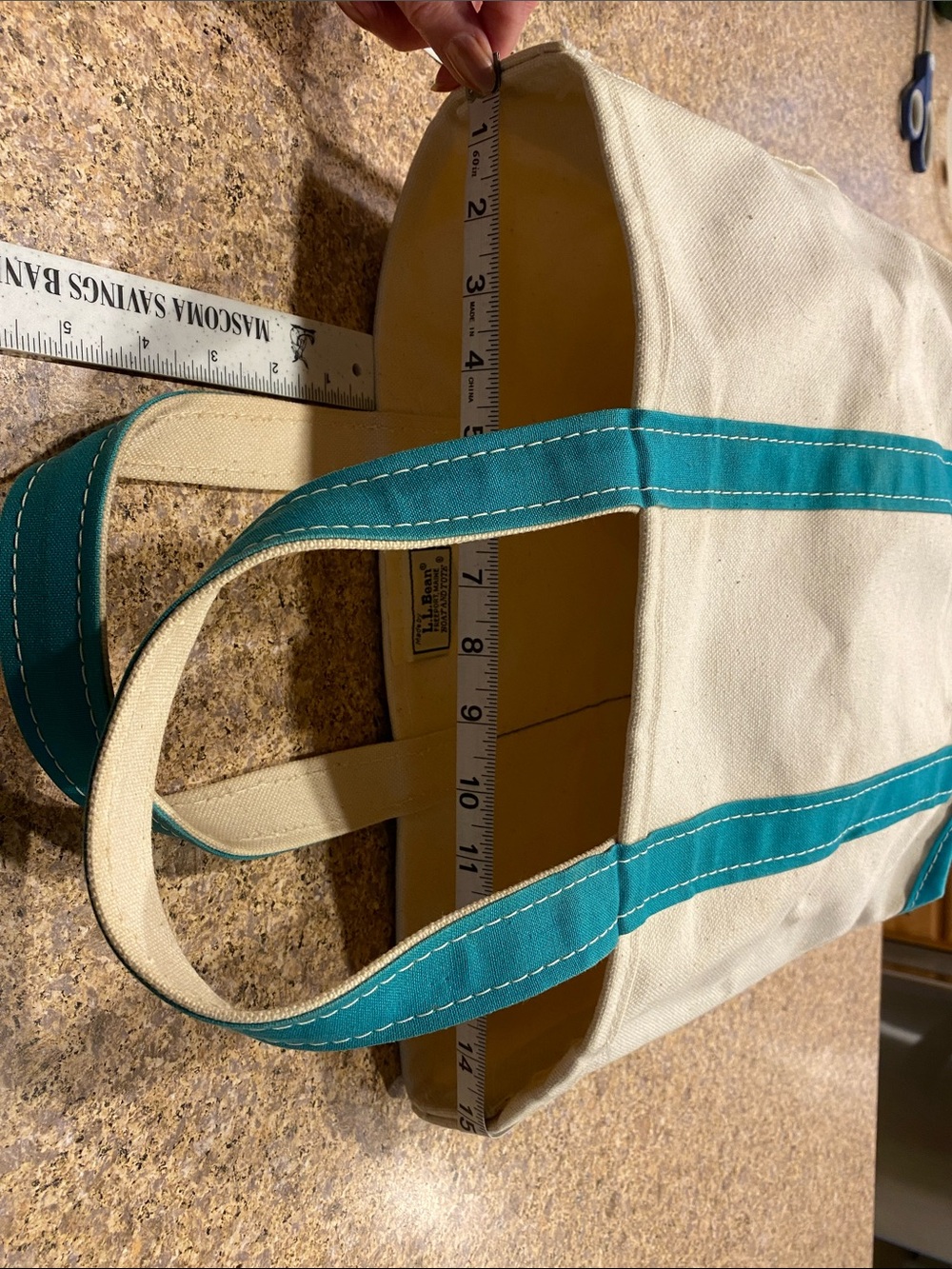 Vintage L.L.Bean BOAT AND TOTE Canvas Medium Freeport Maine FLAWS No Monogram - Picture 10 of 17